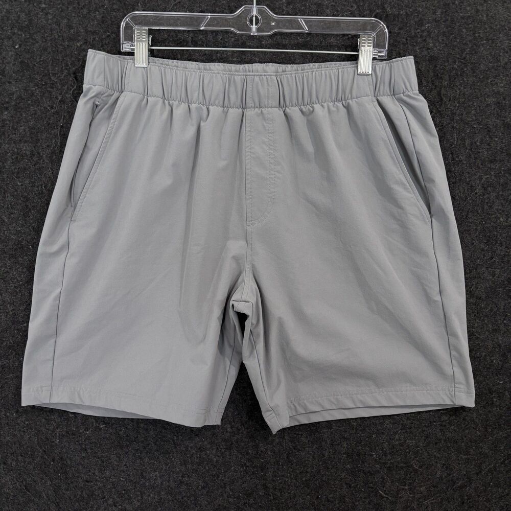 Rhoback Everyday Shorts Men's XL Gray 7" Stretch Zip Pocket Chino Lightweight